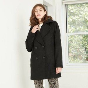 NWT Women's Black Pea Coat